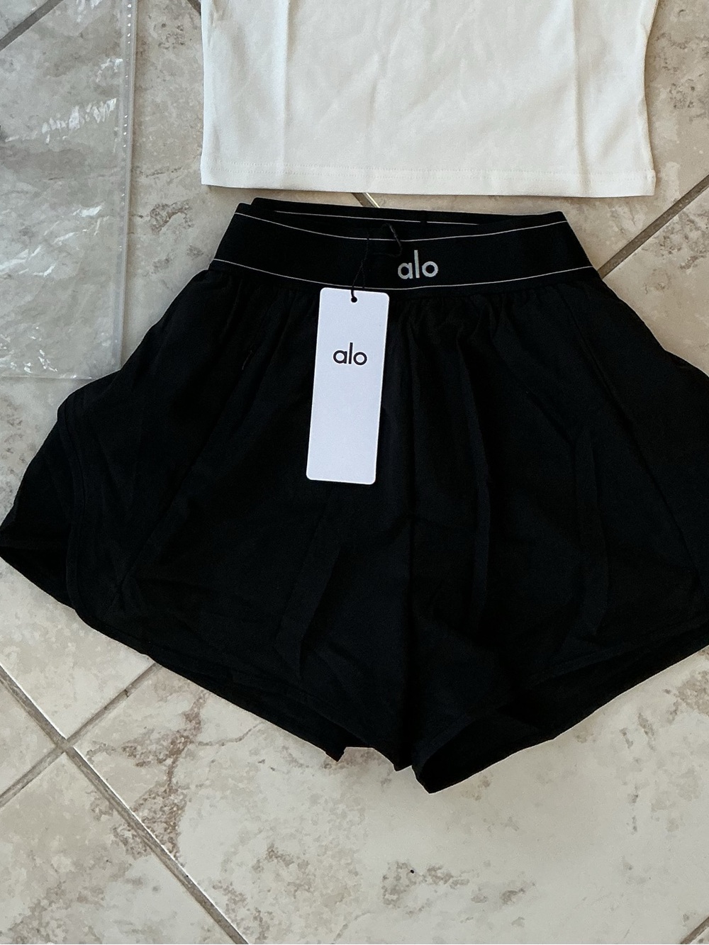 ALO Yoga Black High-Rise Athletic Shorts